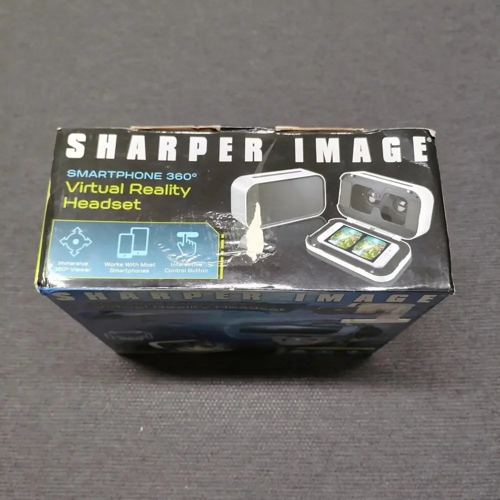 Sharper Image Smartphone VR Headset 360 Virtual Reality Viewer Built-in Audio